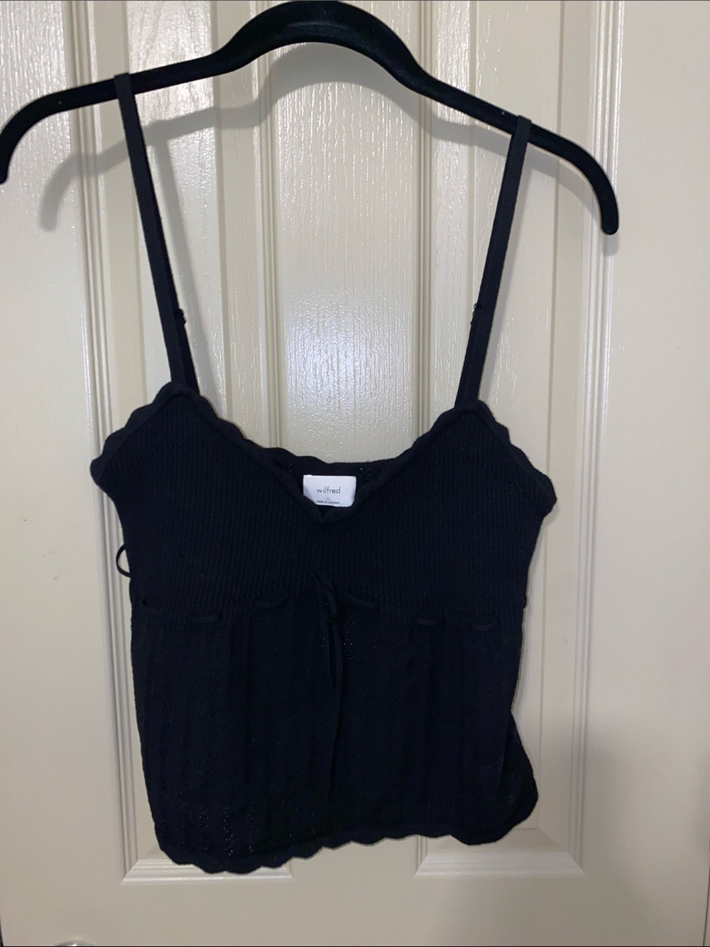NWT Wilfred black Soloist knit‎ top